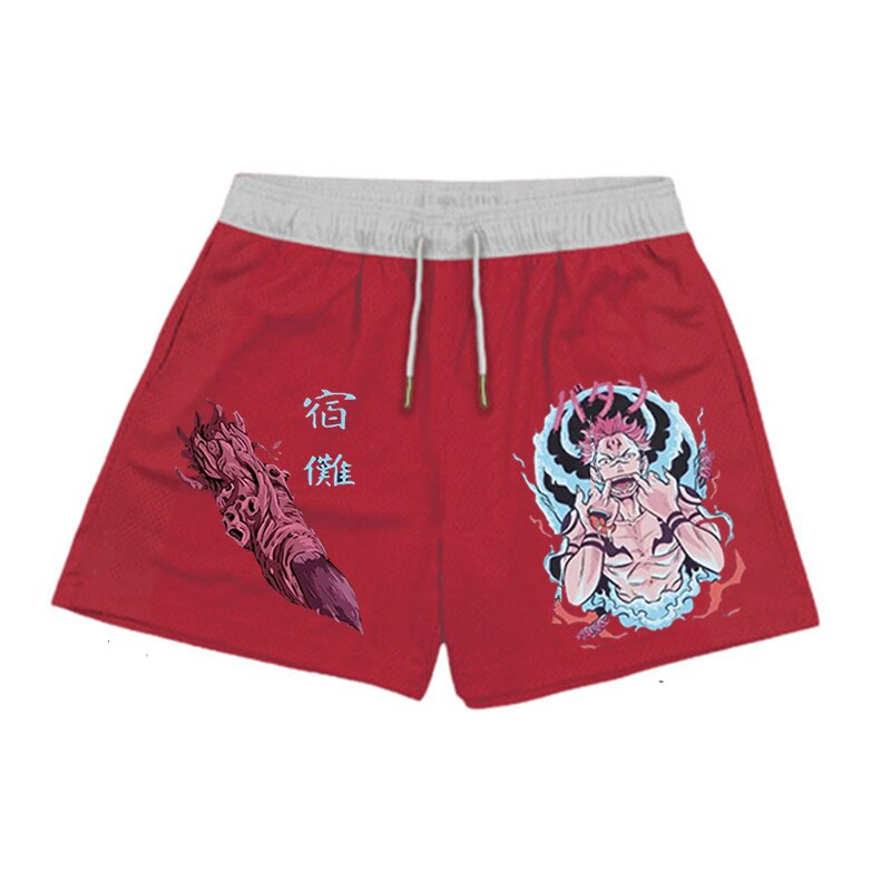 Japanese Anime jujutsu kaisen Shorts Men Printed Fashion Loose Casual Workout Jogging Gym Shorts Summer Beach Shorts, everything animee