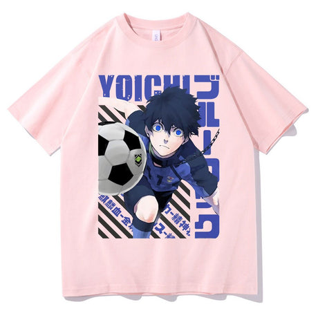 Introducing the must-have Anime Blue Lock Isagi Yoichi Graphic T-Shirt for men and women! This trendy, unisex t-shirt features a cool graphic design of the iconic anime character Isagi Yoichi. Made with soft, breathable cotton, this t-shirt is perfect for any casual occasion. Available in a variety of sizes and colors, you'll be able to find the perfect fit. 