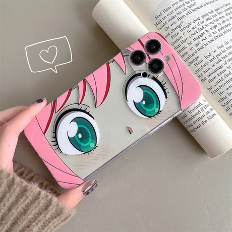 Hot Japan Cartoon Anime Anya SPY×FAMILY Cases for IPhone 11 Pro Max 12 Pro Max 13 Pro Max 14 Pro Max Plus Soft IMD Cover Phone Coque, everythinganimee