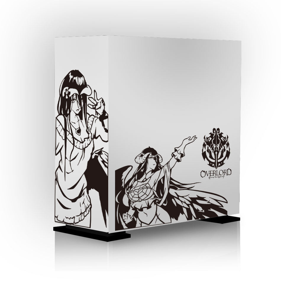 Overlord Albedo Anime Stickers for PC Case ,Cartoon Deocr Decals for ATX Computer Chassis Skin,Waterproof Easy Removable, everythinganimee