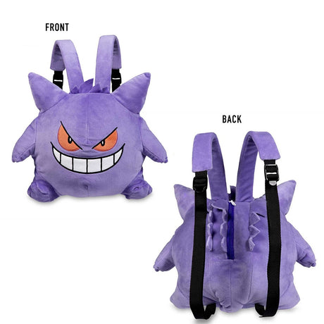 Kawaii Pokemon Gengar Backpack Plush Bag Cosplay Student Cartoon School Bag For Kids Birthday Gift, everythinganimee