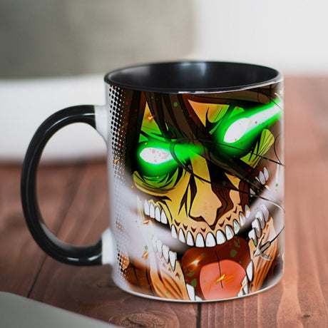 New Attack on Titan Mug 11oz Creative Ceramic Cartoon Anime Coffee Mugs Tea Cups Boy Friends Husband Birthday Gift, everythinganimee