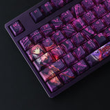 Transparent Keycap Thermal Sublimation Process Pbt Keycap Anime Game Character Keycap Keyboard Accessories Purple, everythinganimee