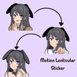 Sakurajima Mai Seishun Buta Yarou Motion Stickers Waterproof Decals for Car,Laptop,Suitcase,Refrigerator,Etc Wall Sticker Gift, everythinganimee