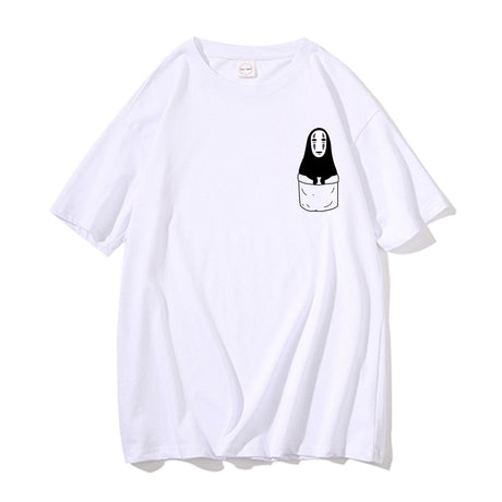 Japanese Anime No Face Man Graphic Printed T-shirts 90s Unisex Manga Tshirt Men Women Summer Fashion Casual Oversized T Shirts, everything animee