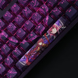 Transparent Keycap Thermal Sublimation Process Pbt Keycap Anime Game Character Keycap Keyboard Accessories Purple, everythinganimee