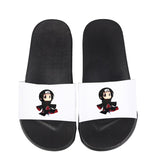 Naruto Anime Series Color Printing Red Cloud Uchiha Itachi Akatsuki Pattern Wearing Anti-Skid Soft Bottom One-Word Slipper, everythinganimee