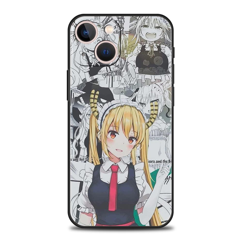 Dragon Maid Anime Funda Phone Cases For iPhone 11 12 13 14 Pro Max Mini X XR XS 7 8 Plus SE 2020 Case Luxury Soft Silicone Cover, everythinganimee