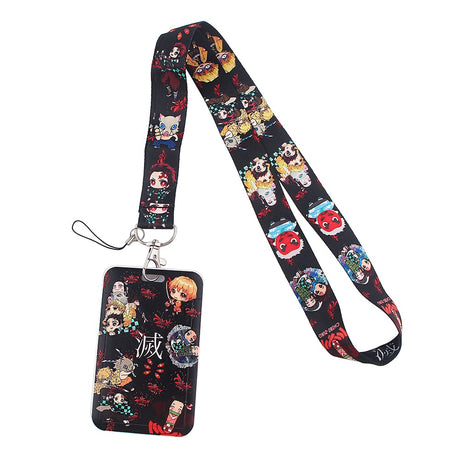 New Anime Demon Slayer Lanyards for Key Neck Strap For Card Badge Gym Key Chain Lanyard Key Holder DIY Hang Rope Keychain