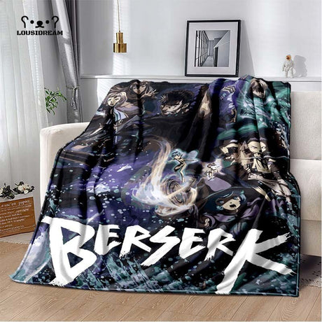 Calssic Comics Berserk Anime Throw Blanket Berserk Soft Flannel Thin Blankets for Bed Sofa Cover Bedspread Home Decor, everythinganimee