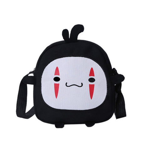 Cute Cartoon No Face Man Plush Messenger Bag Spirited Away Cosplay Anime Plush Bag Dolls Adjustable Strap Bag Gift for Girls