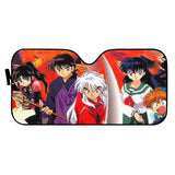 Inuyasha Anime Design Reflective Car Window Sundshade Front Auto Sun Shade Summer Foldable Universal Car Windshield Visor Cover, everythinganimee