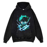 Autumn Hip Hop Streetwear Male Hoodies Japanese Cartoon Loose Hoodie Men's Casual Oversized Sweatshirts Vintage Washed Pullovers, everythinganimee