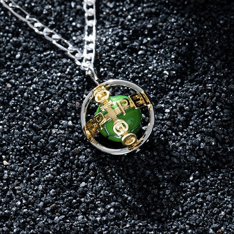 Anime JoJo's Bizarre Adventure Steel Ball Run Necklace Gyro Julius Caesar Zeppeli Cosplay Unisex Ball Pendant Choker Jewelry, everythinganimee