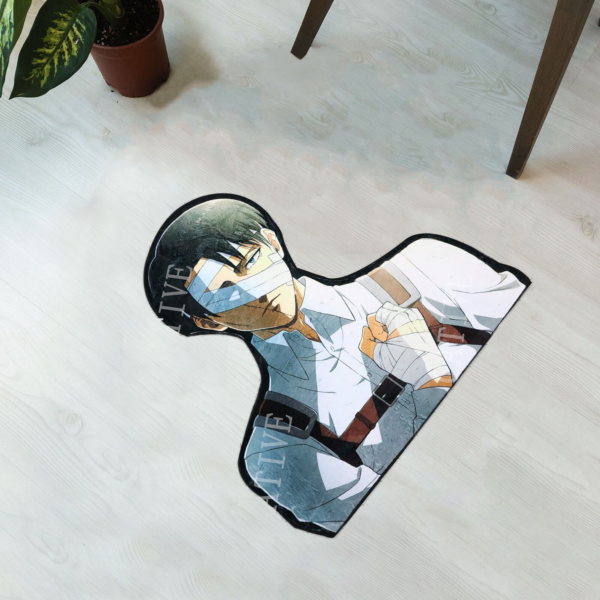 Attack on Titan Levi Ackerm Irregular Rugs Carpet for Living Room Bedroom Sofa Kitchen Carpet Decor Kid Play Non-slip Floor Mats, everythinganimee