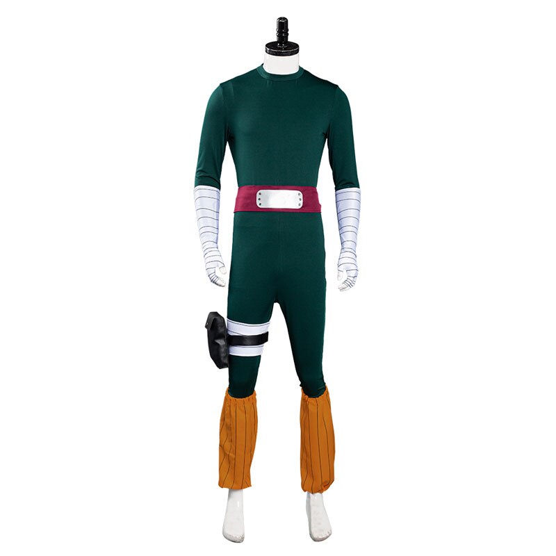 Naruto Rock Lee Cosplay Costume Jumpsuit Outfits Halloween Carnival Suit, everythinganimee