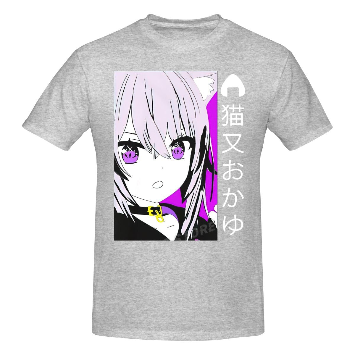 Fashion Leisure Hololive VTuber Nekomata Okayu T-shirt Harajuku Streetwear 100% Cotton Graphics Tshirt Brands Tee Tops, everythinanimee