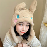 Kawaii Sanrio Hat Cinnamoroll Accessories Cute Plush Hat Keep Warm Bunny Hat Ears Up Plush Toy For Kids Girl Winter Cap, everythinganimee