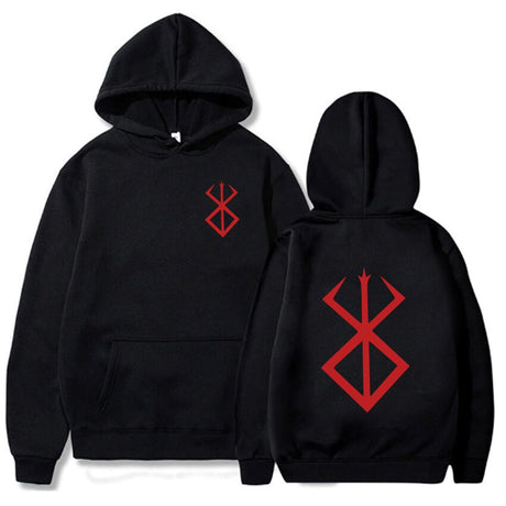 Japanese Anime Berserk Guts Hoodies Loose Fleece Hooded Sweatshirts Unisex Streetwear Clothes Harajuku Mens Tops Autumn/Winter, everything animee