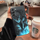 Demon Slayer Agatsuma Zenitsu For Samsung Galaxy S22 Ultra S21 S20 Plus FE Ultra Phone Case Black Shockproof Liquid Silicone,everythinganimee