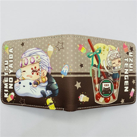 Anime Cartoon Demon Slayer Uzui Tengen Agatsuma Zenitsu Tokitou Muichirou Tomioka Giyuu Kamado Tanjirou Wallet Purse Wallets, everythinganimee