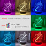Japanese Anime Chainsaw Man 3D Character Model LED Night Light Game Room Bedroom Decoration Table Lamp Atmosphere Light