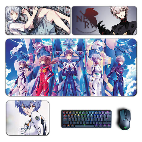 Anime Eva Large Mouse Pads Ayanami Rei Nagisa Kaworu Mousepads Computer Laptop Gamer Pad Manga PC Gaming Accessories Desk Mats, everythinganimee