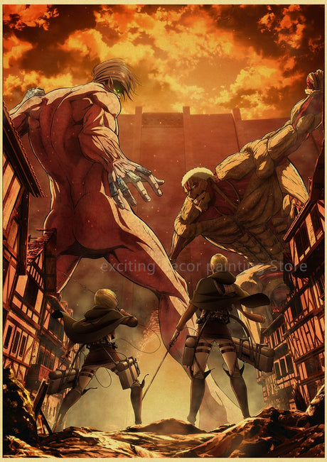 Attack on Titan Anime Posters Levi Retro Kraft Paper DIY Vintage Room Home Bar Cafe Decor Gift Print Aesthetic Art Wall Painting