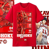 Slam Dunk Sakuragi Hanamichi Rukawa Kaede Takashi Akagi Tshirt Summer Fashion Loose Unisex Clothes Anime Fans T-shirt Kid100-6XL, everythinganimee