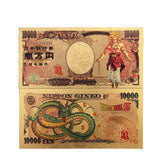 Dragon Ball Z Manga Anime Goku Figure Collection Gold Commemorative Banknote Collection Manga Peripherals Best Gifts