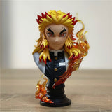 Rengoku Kyoujurou Figure Anime Demon Slayer Kimetsu No Yaiba Figurines PVC Model 1/4 Gk Flame Bust Doll Toys Desk Decoration, everythinganimee