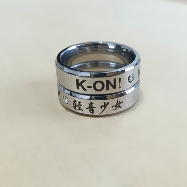 Free Shipping 1pc Anime K-ON！Crystal Rings For Women Men Jewelry Stainless Steel Anillos Mujer, everythinganimee