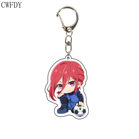 Anime BLUE LOCK Arcylic Keychain Cartoon Figures Isagi Yoichi Bachira Meguru Kawaii Key Chain Costume Accessories Birthday Gifts