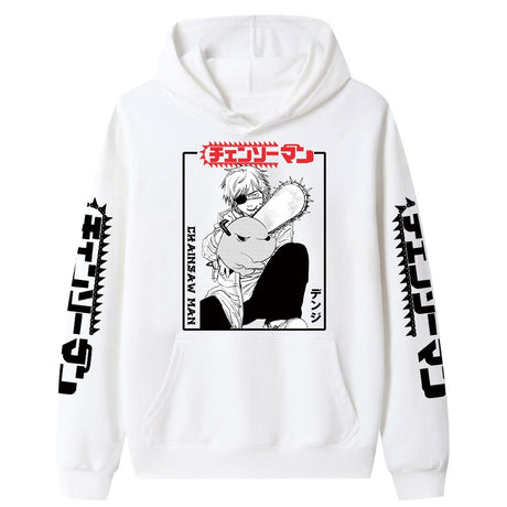 Japan Anime Chainsaw Man Loog Sleeve Sweatshirt Denji Men Women Hoodie Cool Pullover Coat Hooded Tops