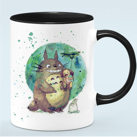 spirited away Pattern Totoro Lovers Mugs Cartoons Ceramic Creative Milk Tea Coffee Cup Kids Birthday Gifts, everythinganimee