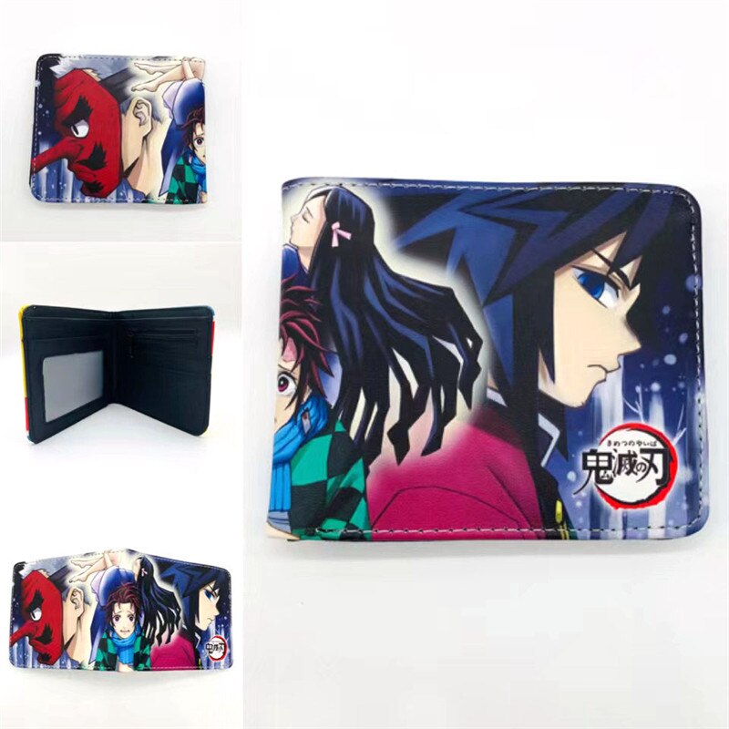 Anime Cartoon Demon Slayer Uzui Tengen Agatsuma Zenitsu Tokitou Muichirou Tomioka Giyuu Kamado Tanjirou Wallet Purse Wallets, everythinganimee