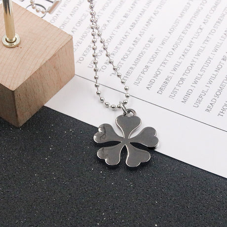 Anime Black Clover Pendant Necklace Asta Yuno Clover Heart Choker Necklace for Men Women Kids Gift, everythinganimee