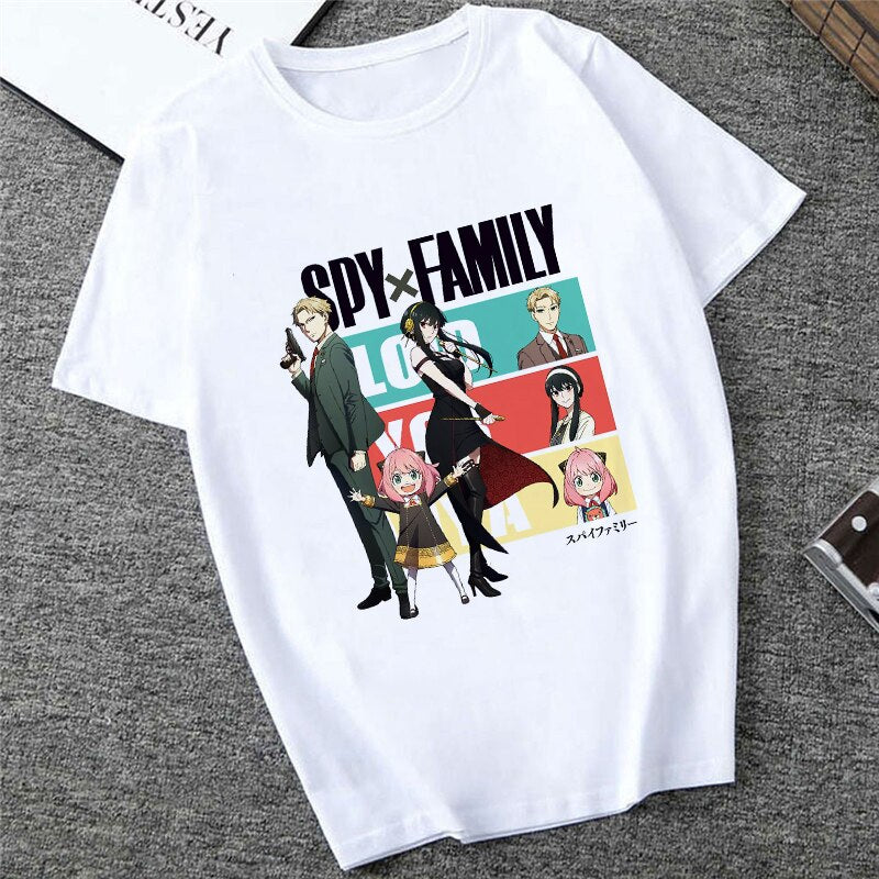 Unisex Spy X Family Tshirt Men Kawaii Cartoon Anya Tee Shirt Tops Japanese Anime T-shirt Harajuku Graphic T Shirt Female 90s, everythinganimee