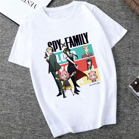 Unisex Spy X Family Tshirt Men Kawaii Cartoon Anya Tee Shirt Tops Japanese Anime T-shirt Harajuku Graphic T Shirt Female 90s, everythinganimee