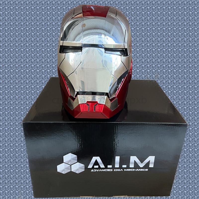 The Avengers Iron Man Tony Helmet 1:1 Mk5 Electric Multi-piece Opening And Closing English Voice Control Figure Toys Dolls Gifts, everythinganimee