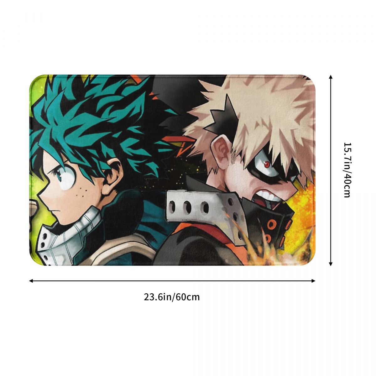 My Hero Academia Adventure Anime Non-slip Doormat Bakugo And Deku Bath Bedroom Mat Welcome Carpet Indoor Pattern Decor, everythinganimee