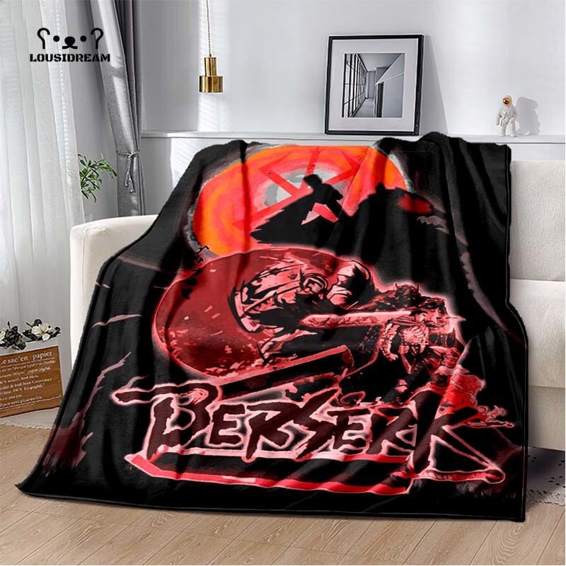 Calssic Comics Berserk Anime Throw Blanket Berserk Soft Flannel Thin Blankets for Bed Sofa Cover Bedspread Home Decor, everythinganimee