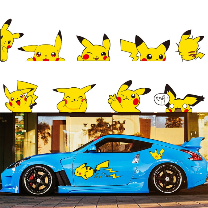 Car Stickers Cartoon Pokemon, Pikachu Sticker Car
