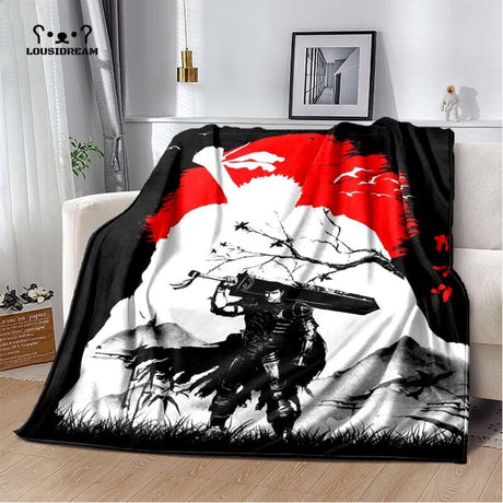 Calssic Comics Berserk Anime Throw Blanket Berserk Soft Flannel Thin Blankets for Bed Sofa Cover Bedspread Home Decor, everythinganimee