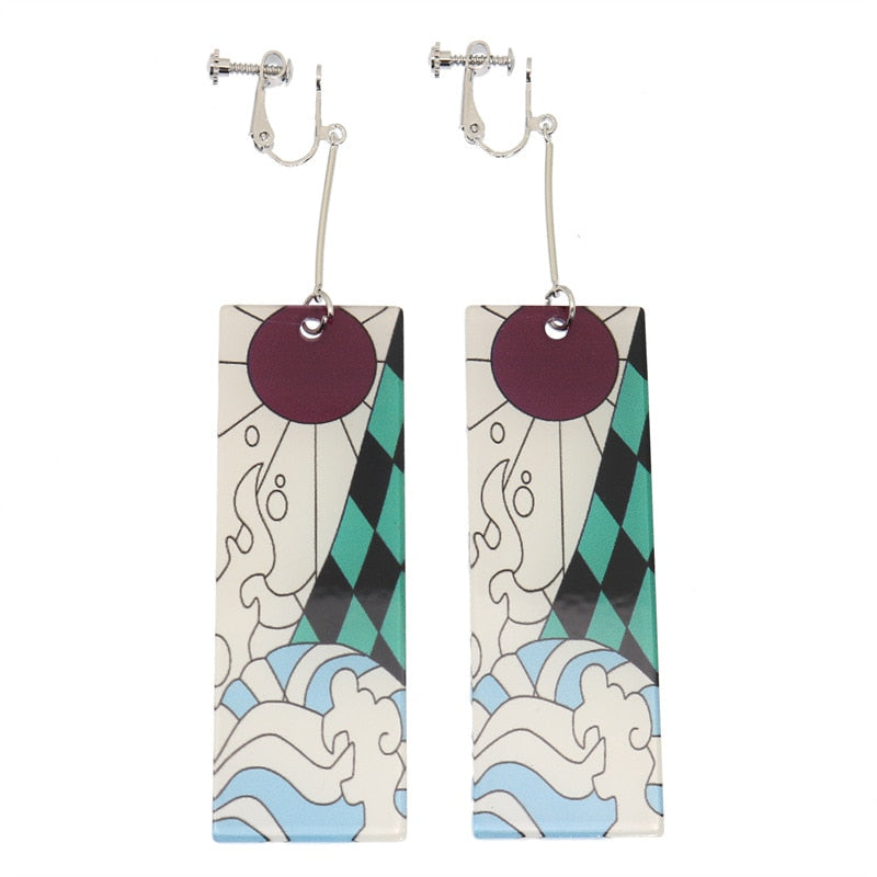 Fashion Acrylic Demon Slayer Earrings