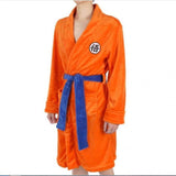 New Cartoon Anime Cosplay Dragon Ball Son Goku Fleece Thickened Bathrobe Thermal Nightgown Youth Couple Home Costume, everythinganimee