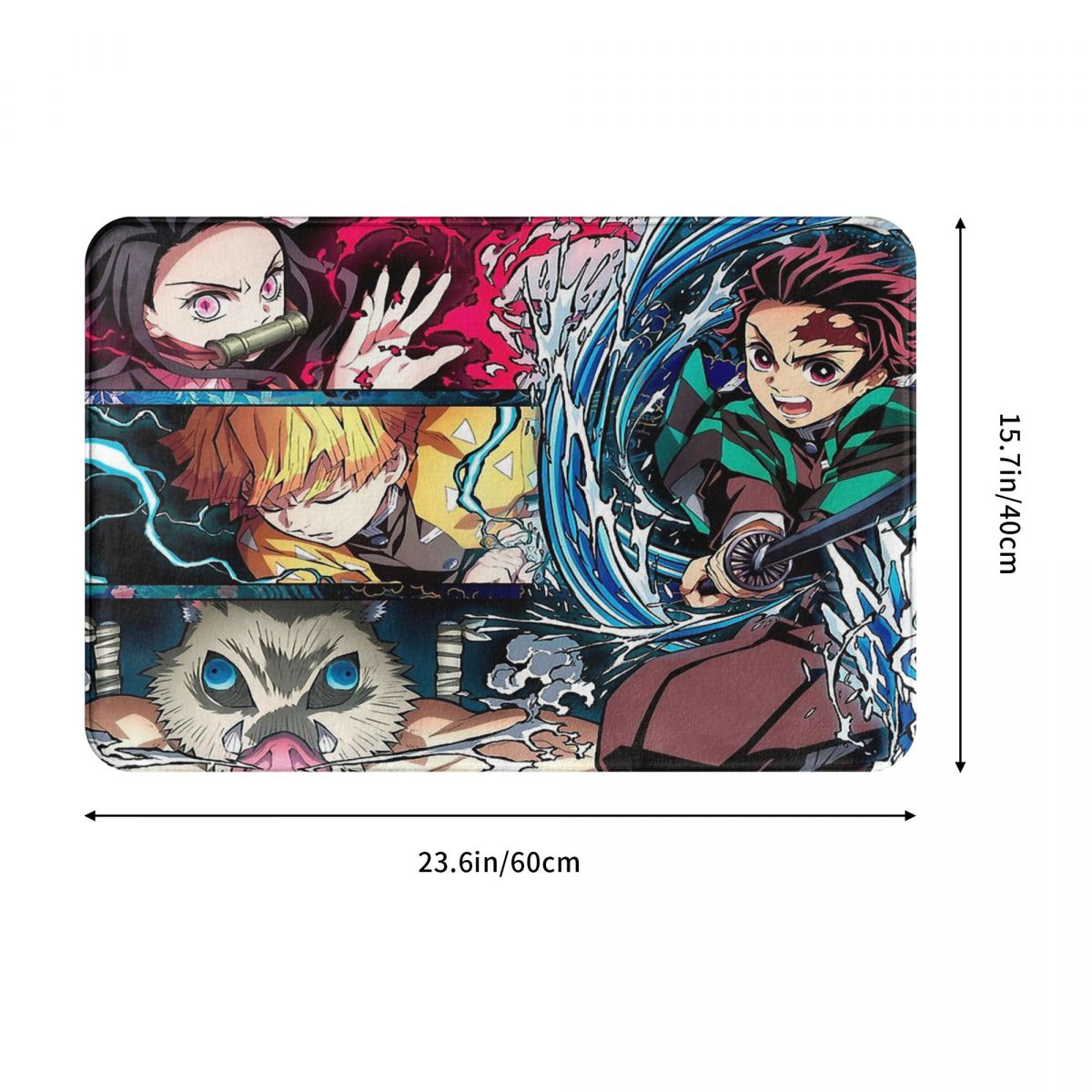 Demon Slayer Non-slip Doormat Kimetsu No Yaiba Living Room Bedroom Mat Outdoor Carpet Flannel Modern Decor,everythinganimee