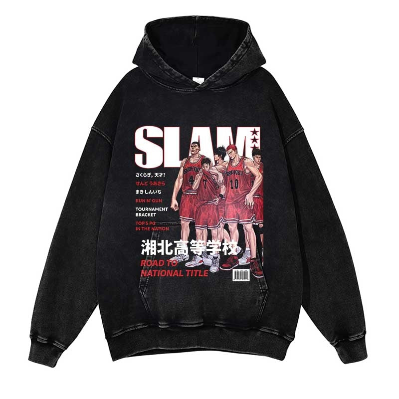 Basketball Team Graphic Printed Hoodie Streetwear Anime Hooded Pullover Autumn Cotton Vintage Hoodie Men Harajuku Sweatshirt, everythinganimee