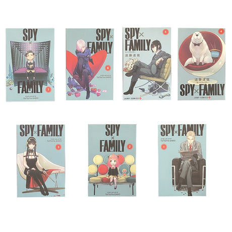 7 Books Japanese Anime SPY×FAMILY Official Comic Book Volume 1-7 SPY FAMILY Funny Humor Manga Books English Versions, everythinganimee