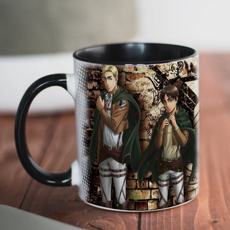 New Attack on Titan Mug 11oz Creative Ceramic Cartoon Anime Coffee Mugs Tea Cups Boy Friends Husband Birthday Gift, everythinganimee